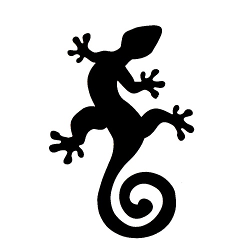 Gecko - tetovací šablonka