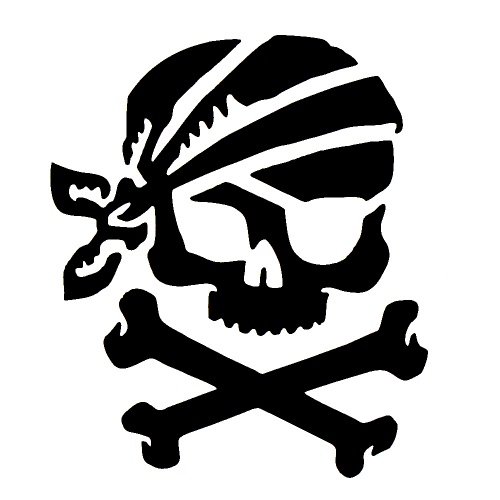 Pirate Skull - tetovací šablonka
