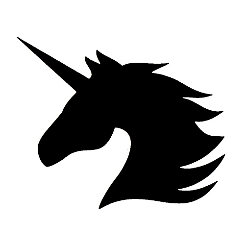 Unicorn Profile - tetovací šablonka