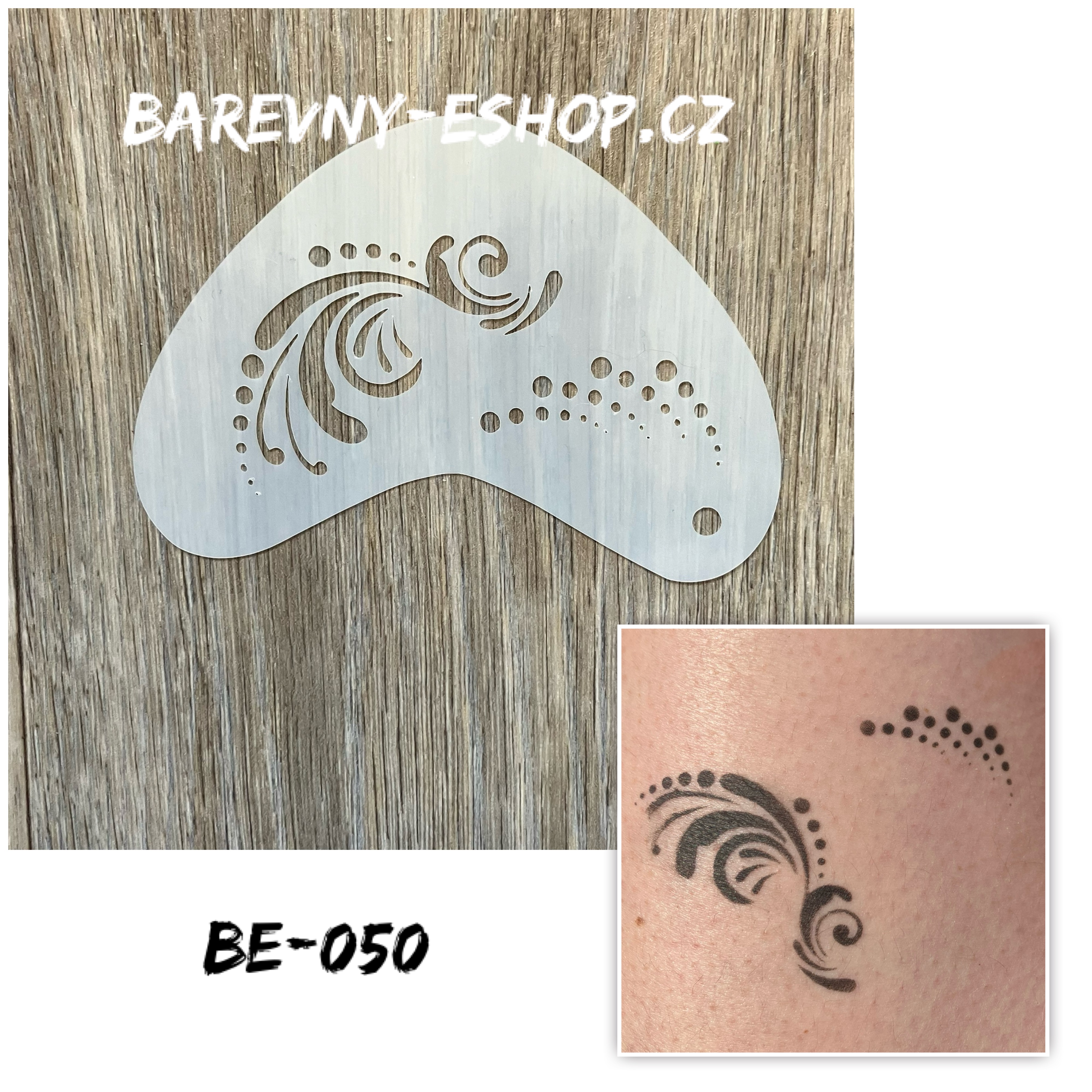 šablona ornament s tečkami