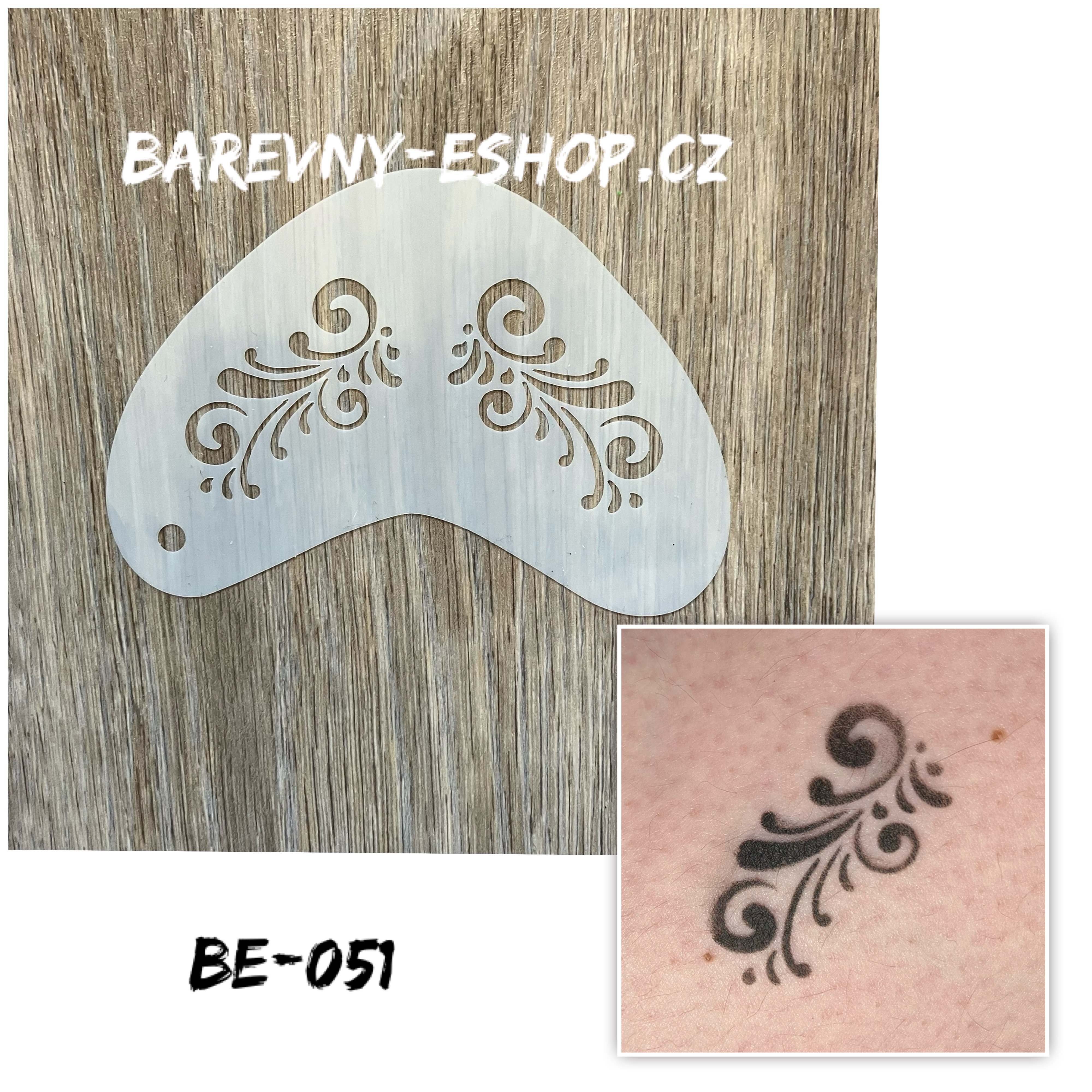 šablona ornament dvojitý
