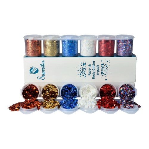 Superstar Celebration Chunky Glitter Mix 6-pack 130 ml