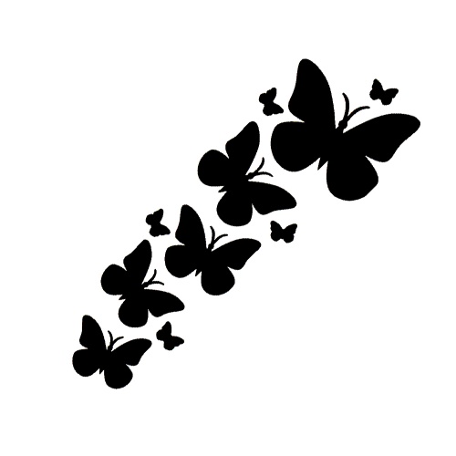 Butterflies - tetovací šablonka