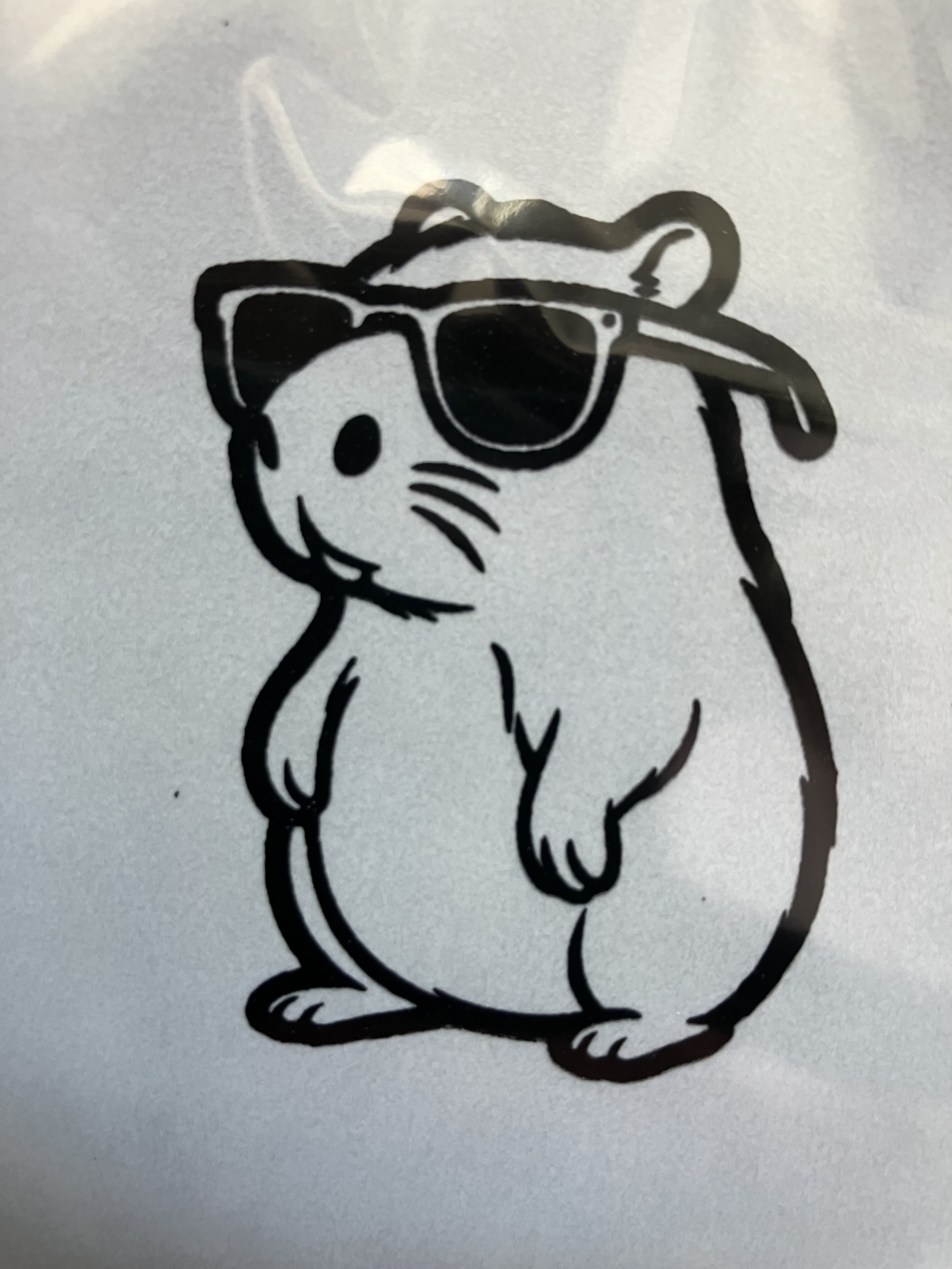 Capybara s brýlemi - Samolepící tetování vel. S