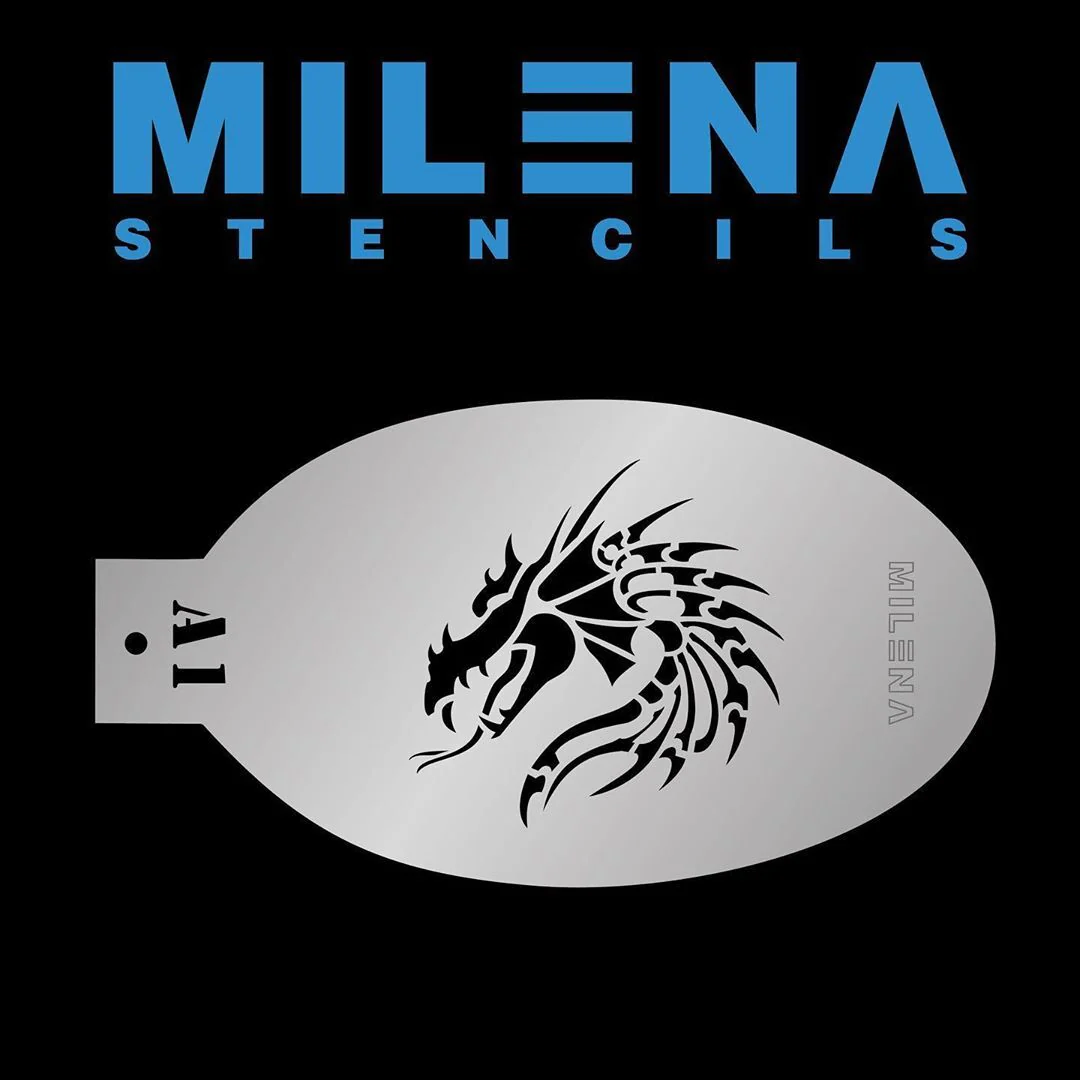 Milena Fierce Dragon Head A1 šablona